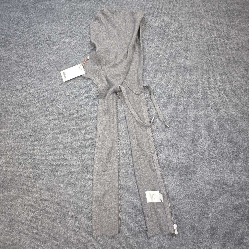 Quince Mongolian Cashmere Hoodie Blazer Insert Gray NWT L/XL